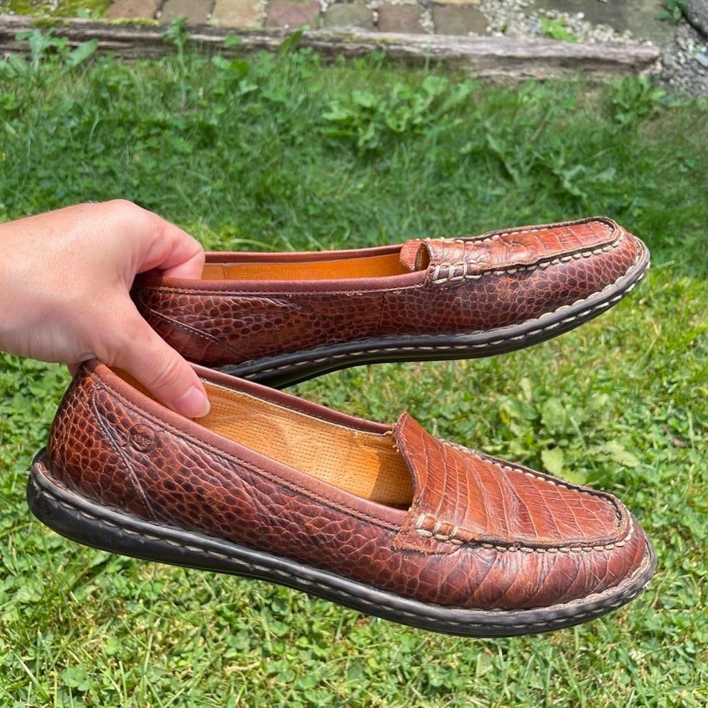Born Brown Leather Loafers